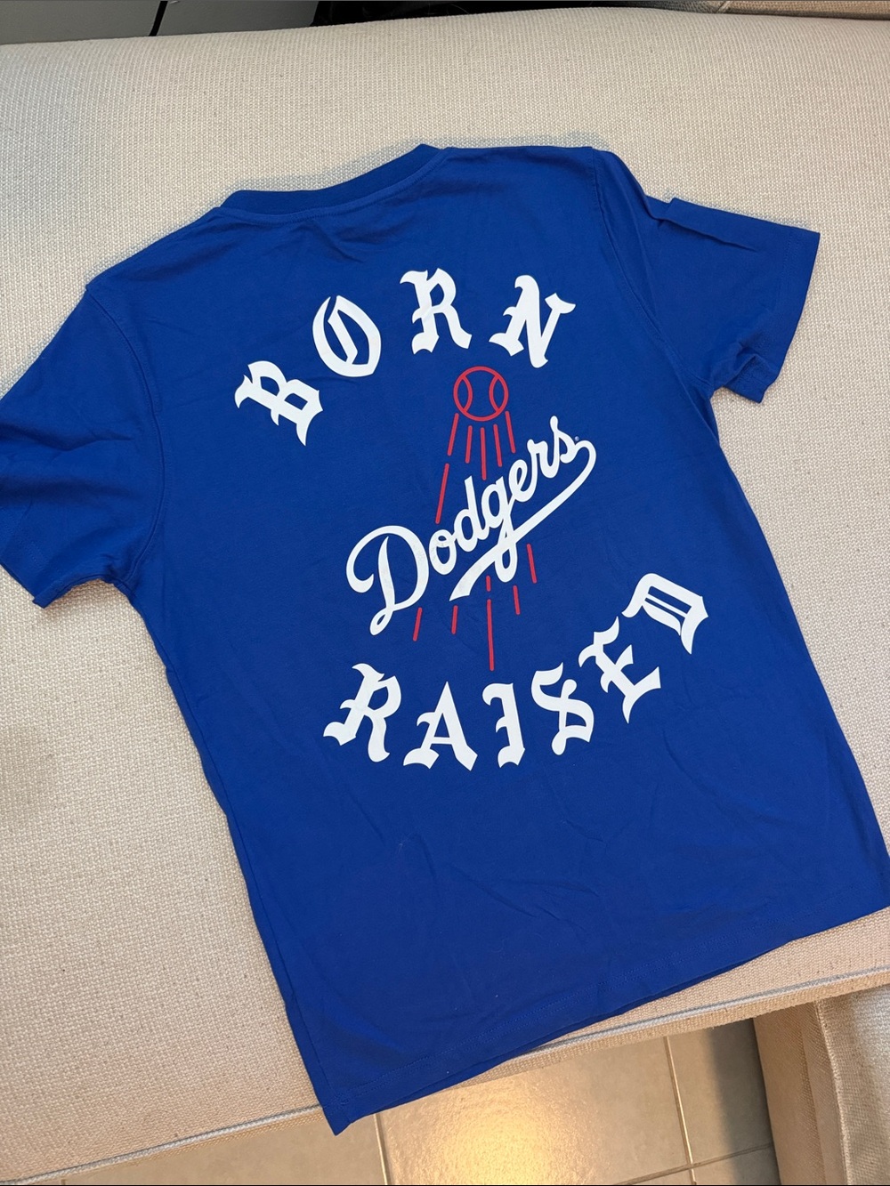 BORN X RAISED Dodgers Blue Graphic Tee
